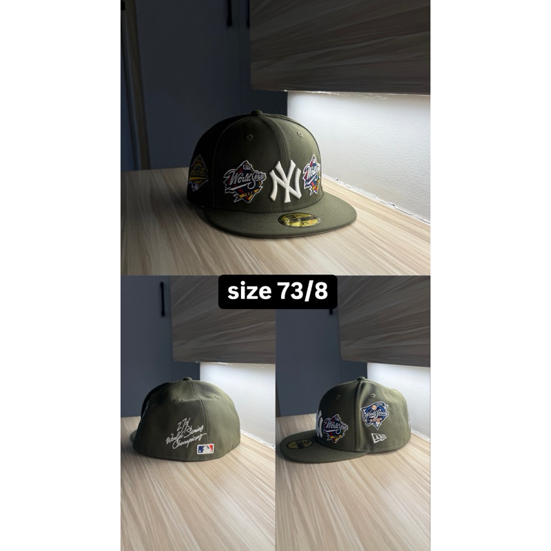 New Era Flat Brim 59FIFTY World Series New York Yankees MLB Green Fitted Cap