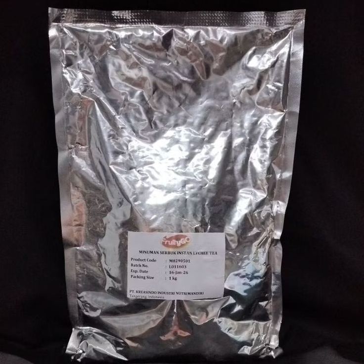 

Fruity GO Minuman Serbuk Instant Lychee Tea 500 gram dan 1 Kg/ Bubuk Minuman Teh Leci