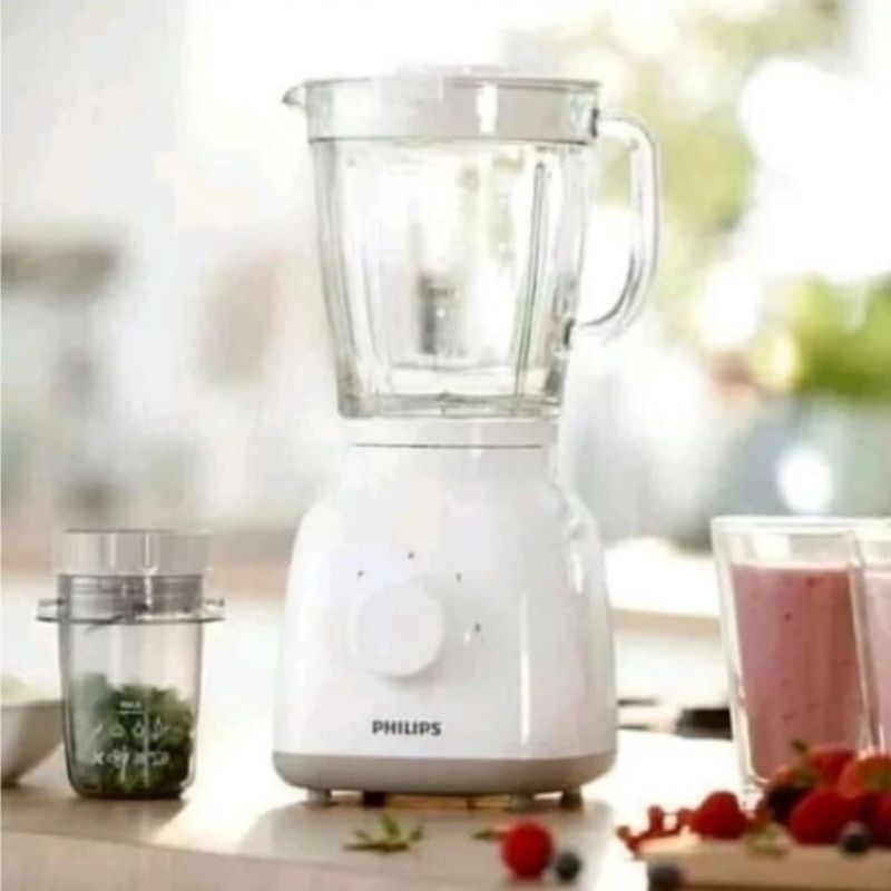 BISA COD Blender Philips 1.5 Liter Gelas Plastik - Philips HR2106 Blender Serbaguna - 6 Mata Pisau A