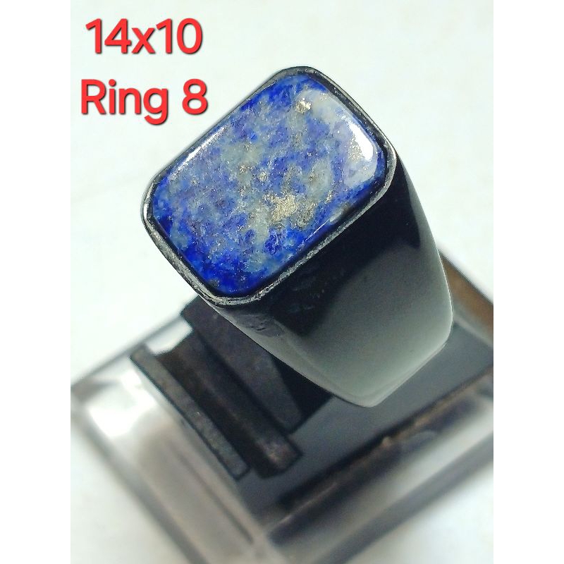 RING,8 NATURAL LAPIS LAZULI 14X10