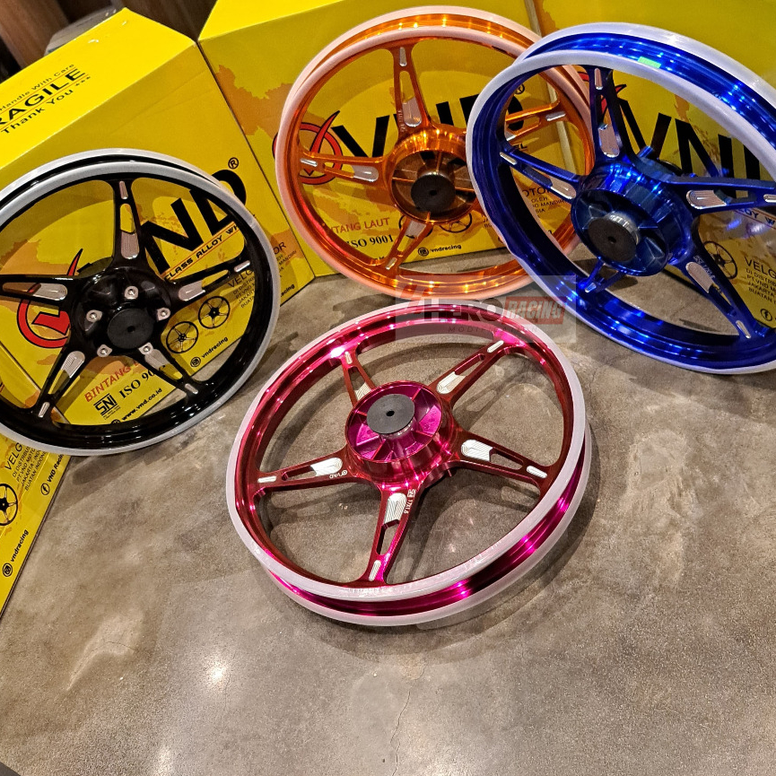 VELG VND MX KING BINTANG LAUT 160/160 RING17 PELEG MOTOR HITAM PINK ORANYE BIRU