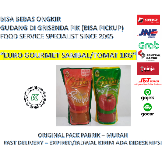 

Saus Sambal / Tomat Euro Gourmet 1kg Refill Pouch