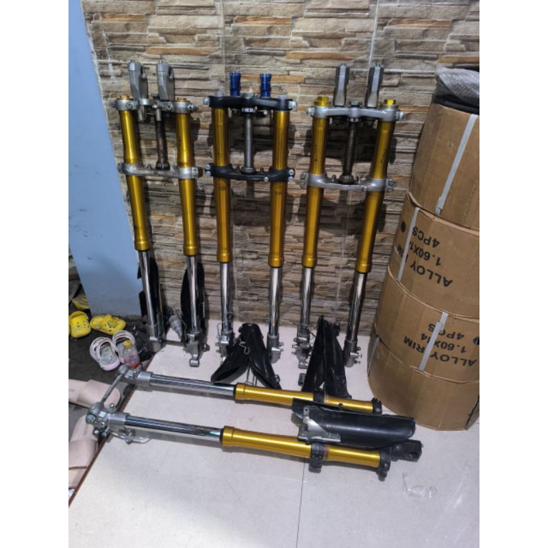 PROMO SOK SHOCK USD DEPAN KLX BF WARNA GOLD ORIGINAL COPOTAN MULUS.