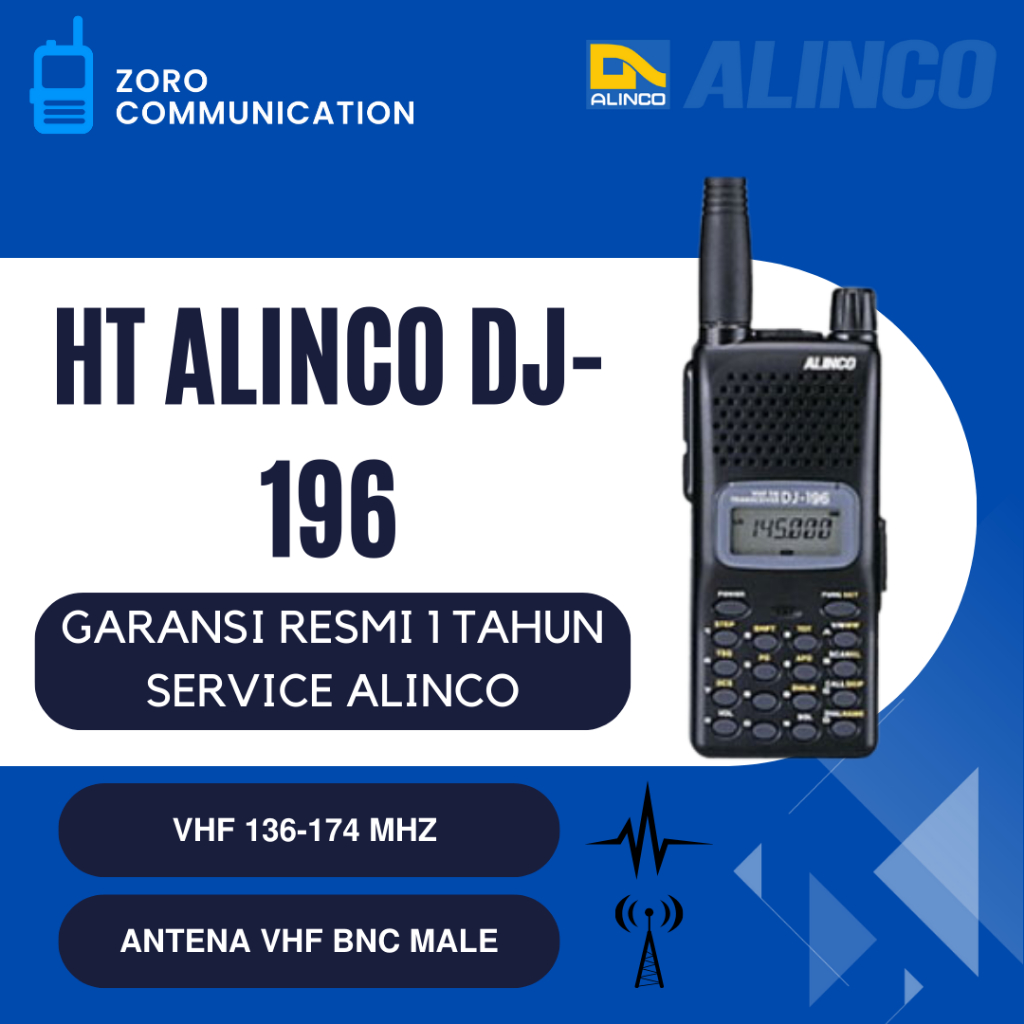 HT Alinco DJ-196 VHF Ori Garansi Resmi Alinco DJ196 DJ 196