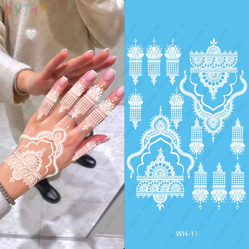 Henna Instan Putih (Untuk Sepasang Tangan) / Henna Pengantin / Henna Instan