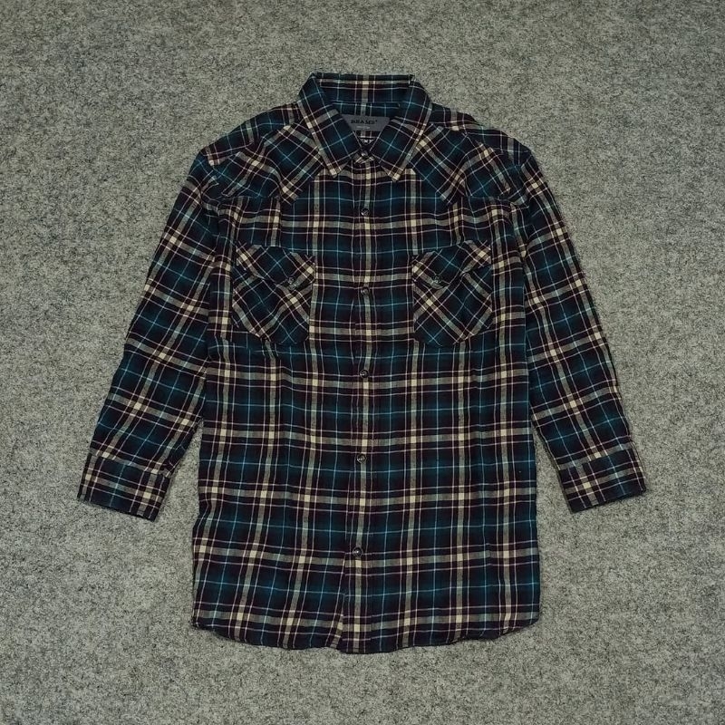 Kemeja flanel pria lengan panjang BEAMS size M second