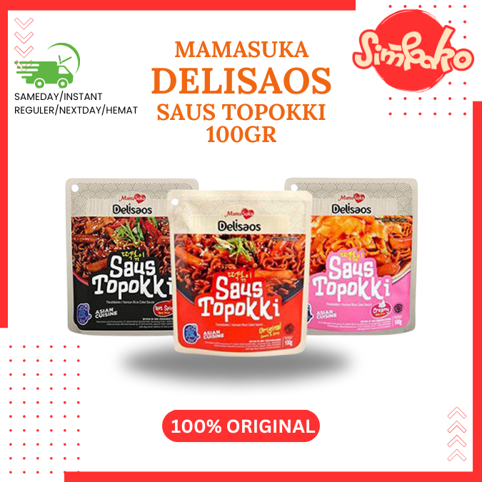 

SIMBAKO - MamaSuka DELISAOS Saus Topokki Korean Tteokbokki Instant Sauce 100gr All Variant
