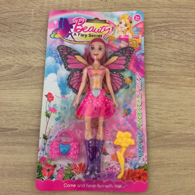 Mainan Anak Boneka Peri Dengan Sayap Set - Boneka Peri Murah