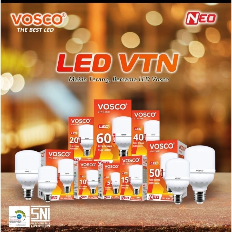 BOHLAM LED 60WATT VOSCO VTN 560DL LAMPU LED 60WATT VOSCO LED T BULB 60WATT