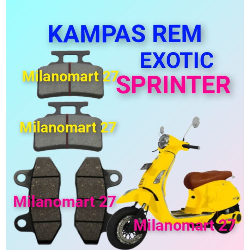 kampas rem exotic sprinter kampas rem sepeda listrik exotic SPRINTER
