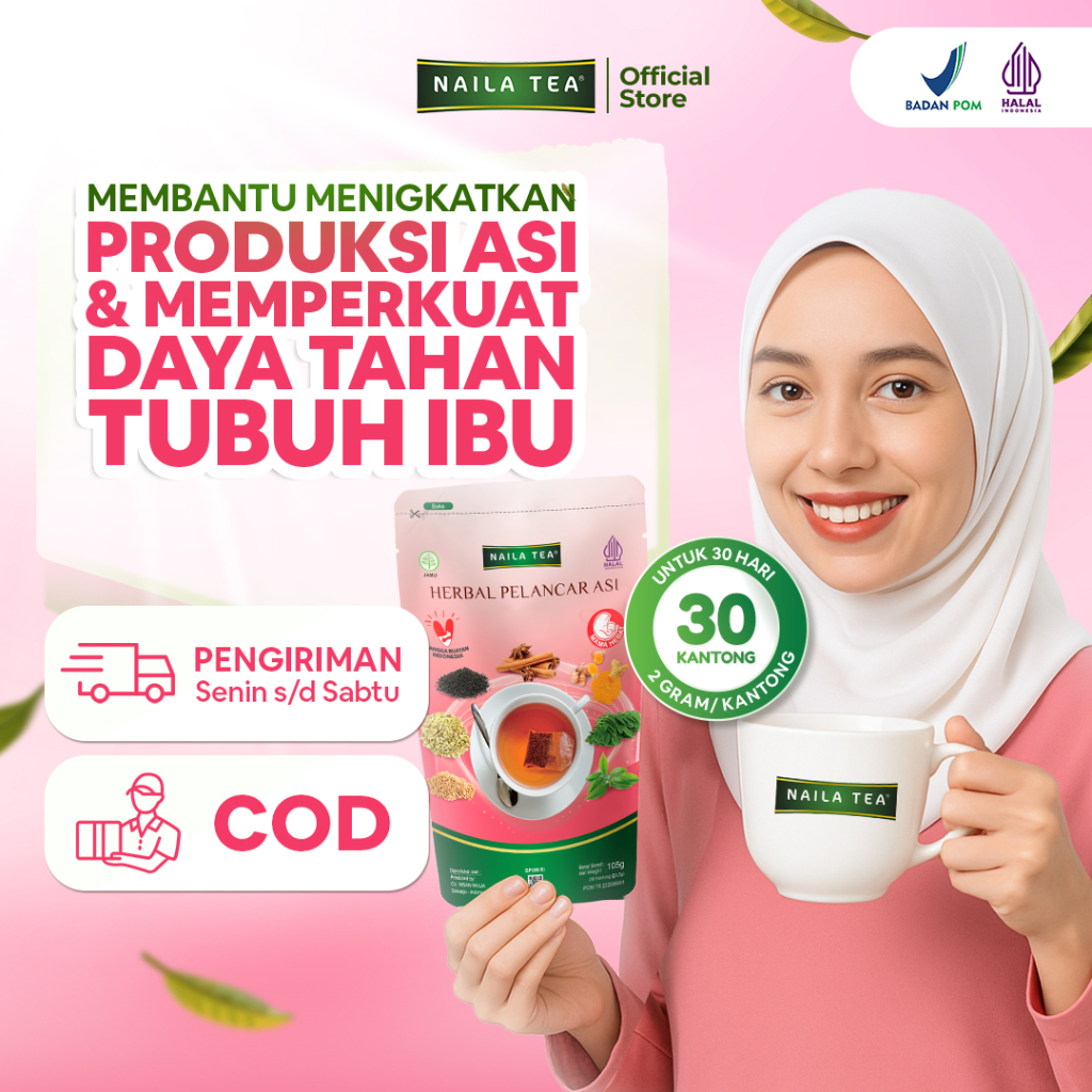 Naila Tea ASI Booster Herbal Alami BPOM HALAL