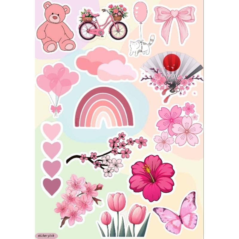 

STICKYDIY 15pcs Sticker bullet journal PINK EDISION