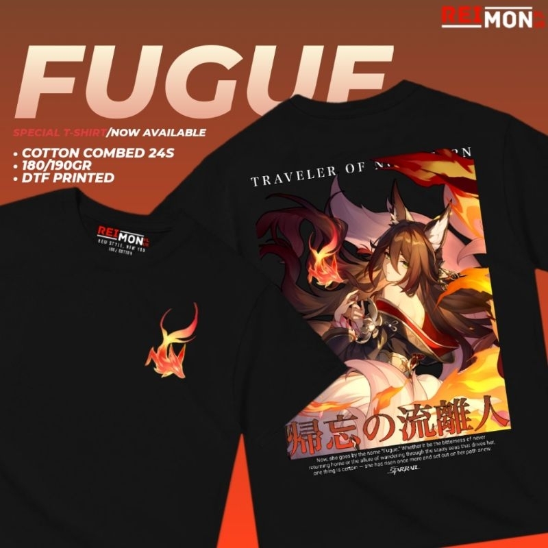 T-Shirt / Kaos Baju Game Fugue Honkai Star Rail