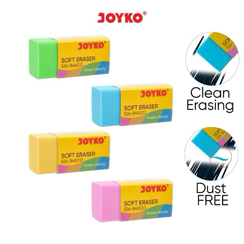 

( 1 Pcs ) Eraser / Penghapus Joyko Warna Warni 526-B40CO