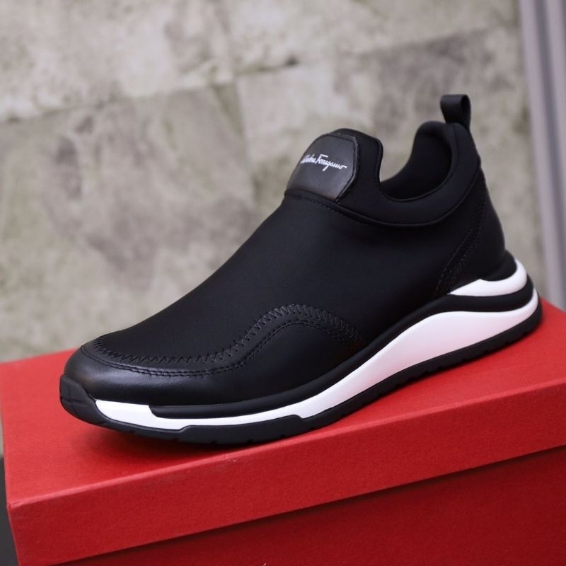 Sepatu slip on pria mewah fr6543 sneaker slip on pria hitam