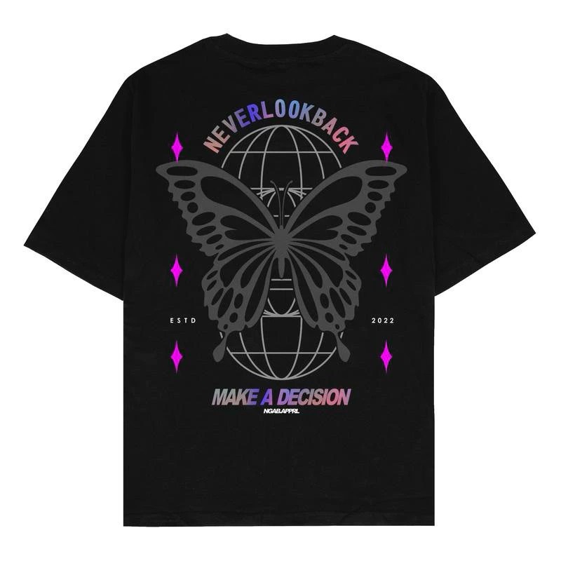 Kaos Ngab Butterfly Rainbow Make A Decision Kaos Distro Pria Wanita