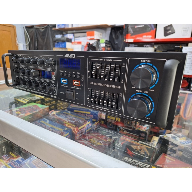 POWER AMPLIFIER MIXER LAD LD528B Professional Digital REVERB 99 Echo With MP3 BLUETOOTH