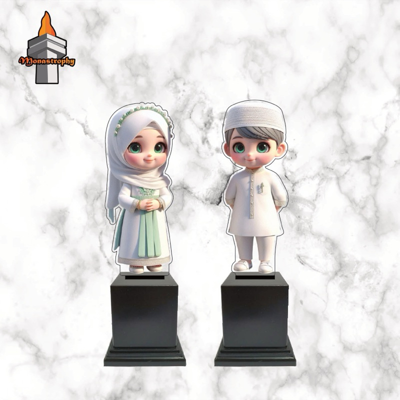PIALA AKRILIK PESANTREN MTQ ANAK MUSLIM | Trophy Acrilic Islami Murah Unik Lucu Karakter