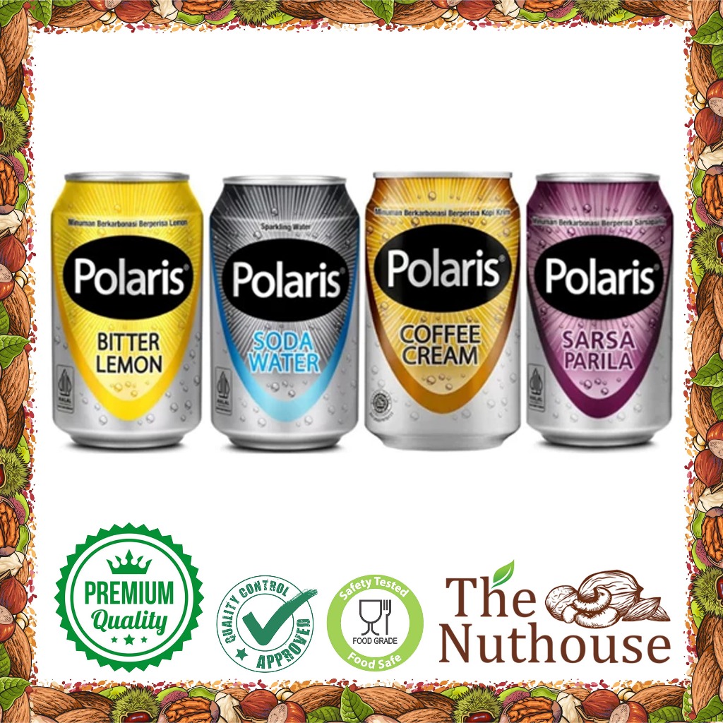 

Polaris Sparkling Water / Minuman Berkarbonasi 330ml - Soda Water / Bitter Lemon / Coffee Cream / Sarsaparila / Ginger Ale [HALAL]