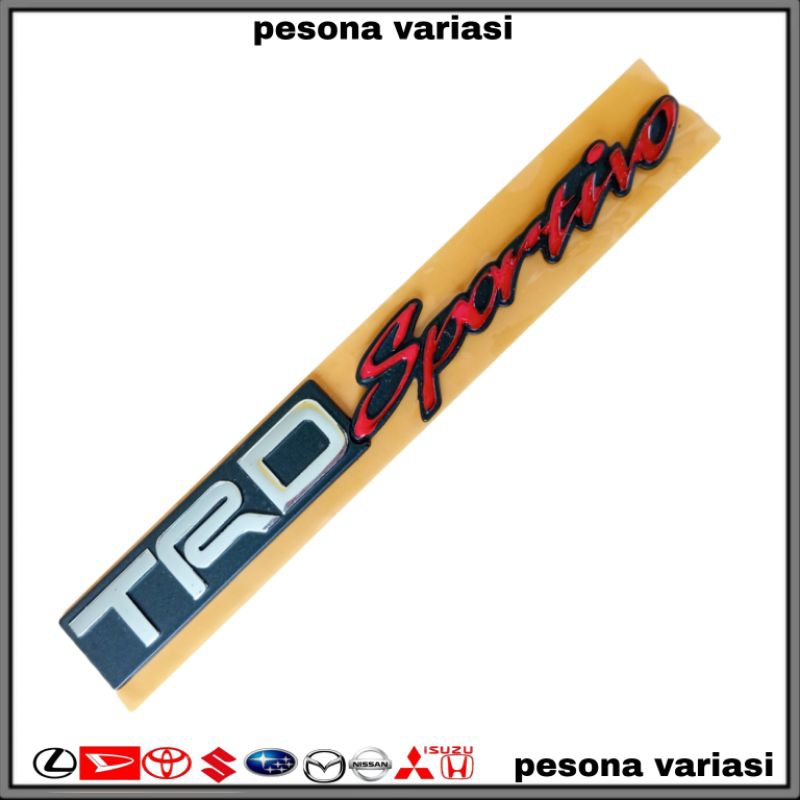 Emblem Bagasi Tulisan Trd Sportivo Original/Logo Tulisan Trd Sportivo Original