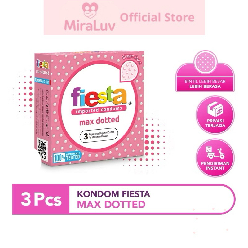Kondom Fiesta Max Dotted - 3 Pcs