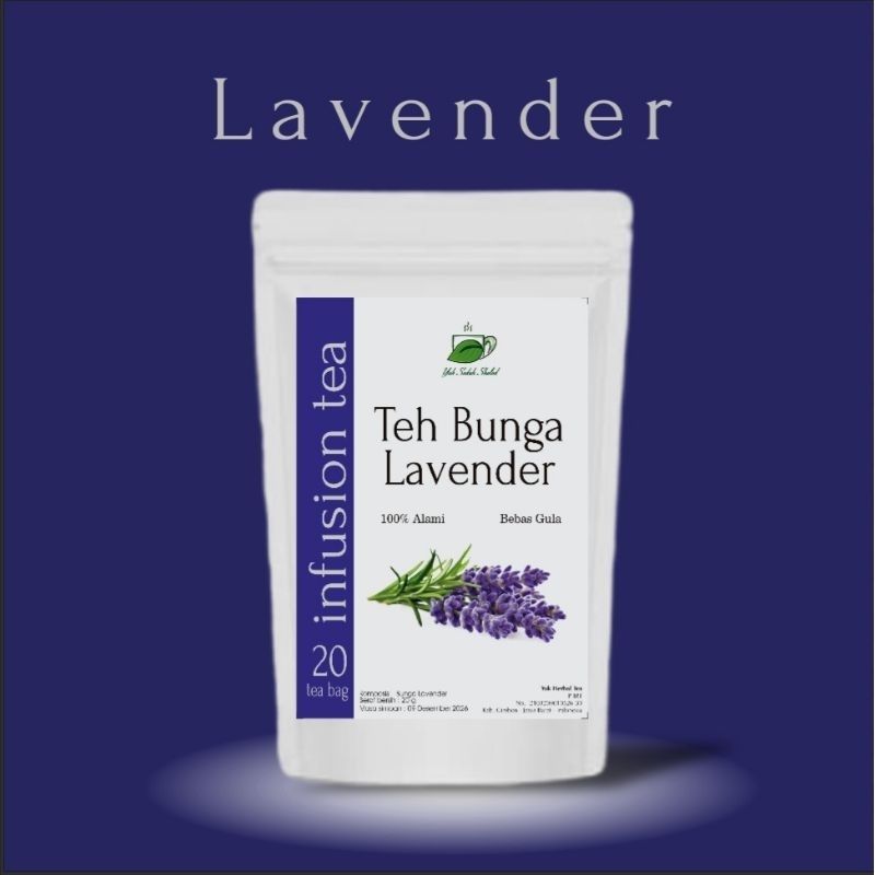 

LAVENDER TEA / TEH BUNGA LAVENDER Isi 20 tea bag teh herbal infusion