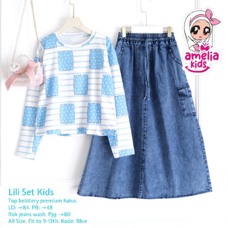 Lili Set Kids Setelan Anak Perempuan Setelan Anak Perempuan Original Ori Amelia Kids