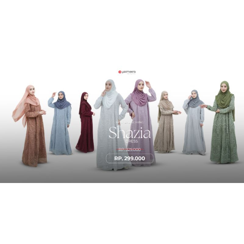 Shazia Dress By Yasmeera Gamis Katun Dewasa Brukat