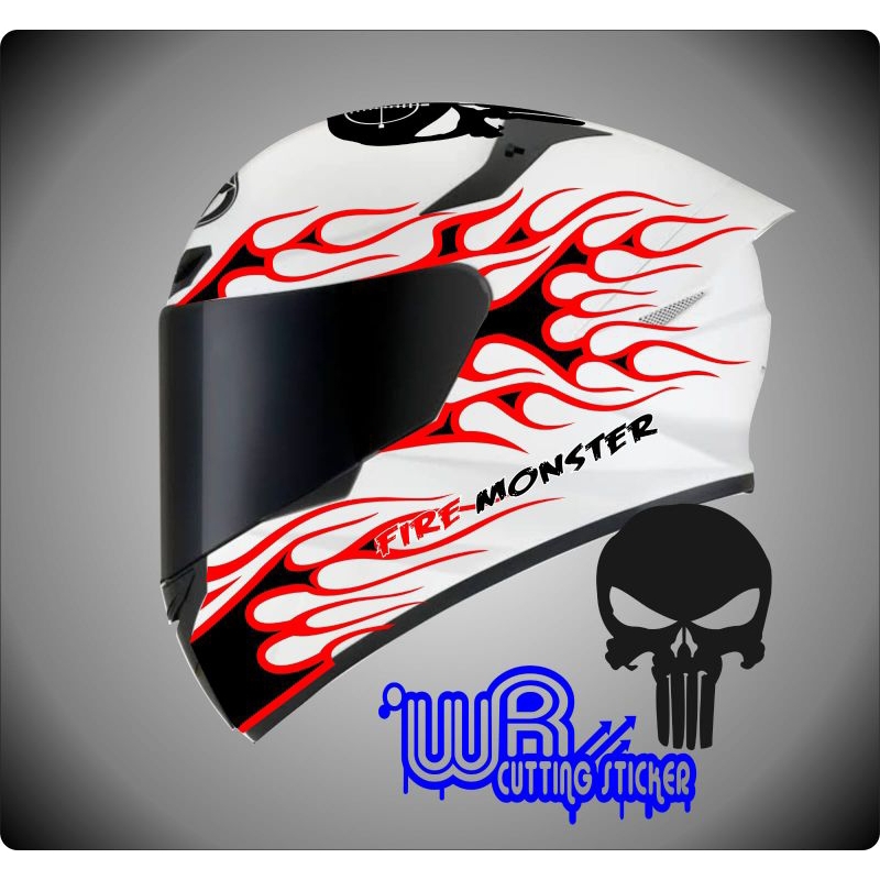 stiker api untuk helm full face dan hall face stiker helm
