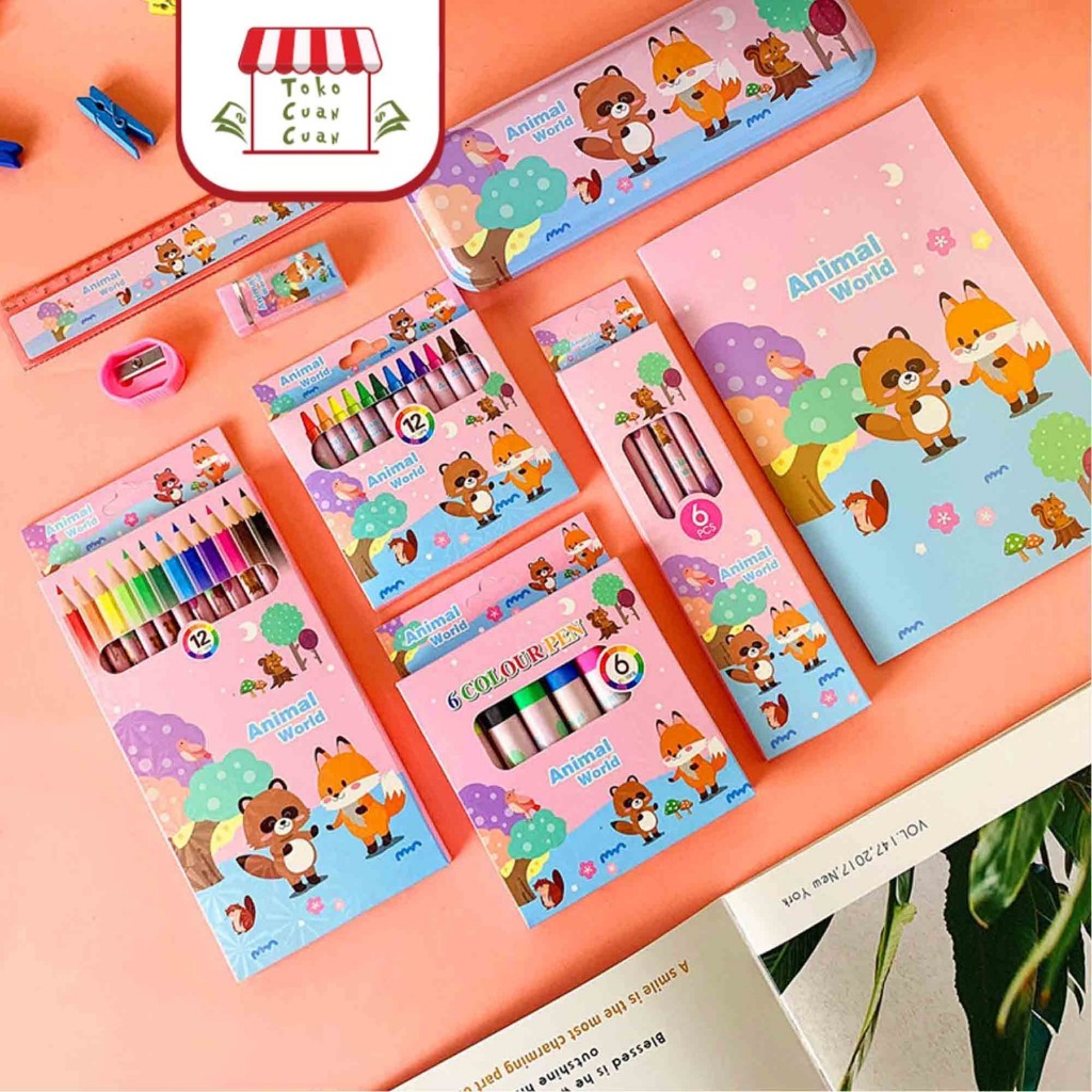 

TCC Stationary Set Big Peralatan Sekolah Anak Alat Tulis Set Perlengkapan Sekolah Anak Kado Ulang Tahun Anak