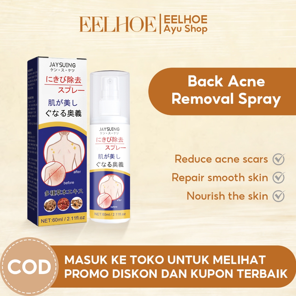 Jaysuing Back Acne Spray Obat Jerawat Punggung Berjerawat Tubuh