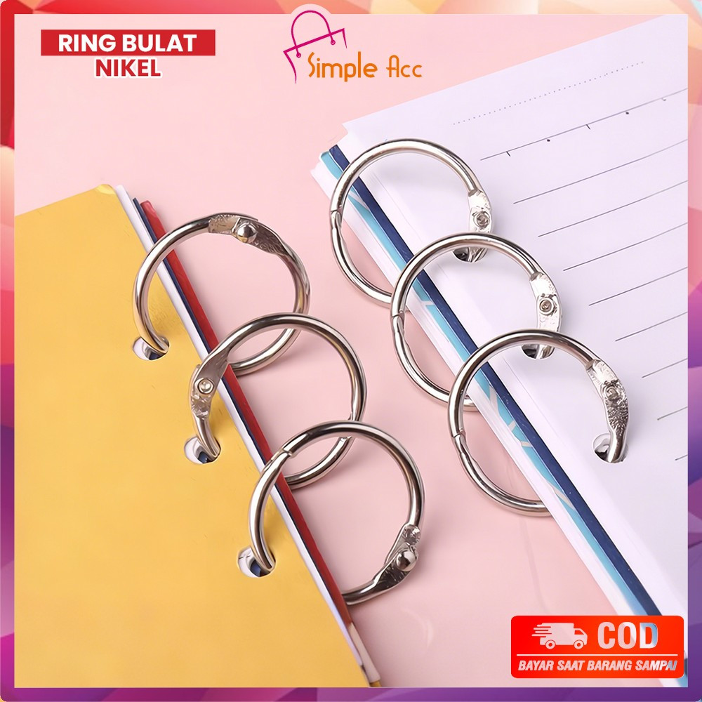 

DO-A122 Ring Binder Scrapbook Uk 20-25MM / Ring Bulat Buka Tutup Binder Ring / Ring Gantungan Kunci Ring Pengait Buku Serbaguna