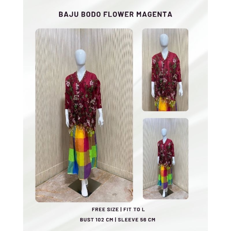 Jual Baju Bodo Flower Magenta