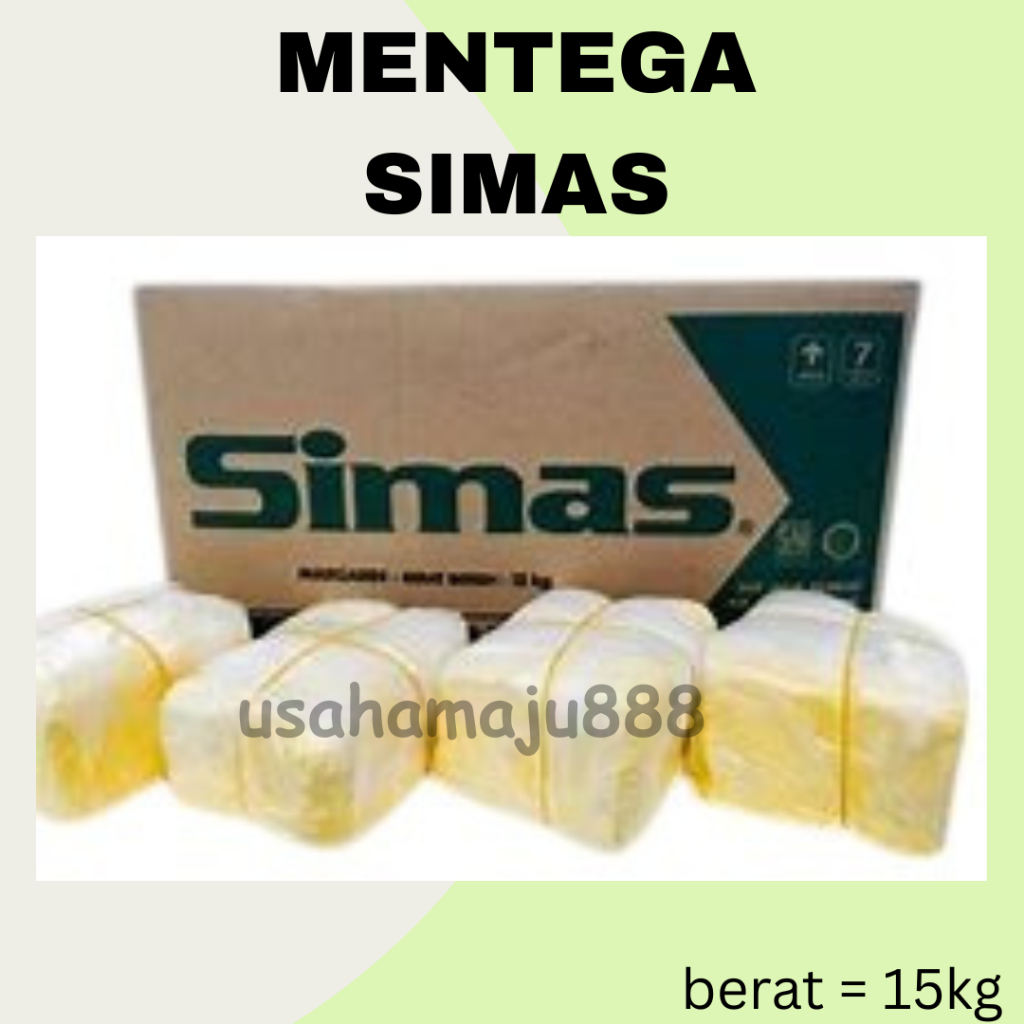 

Simas Margarine 15 KG / Mentega Simas 1 Karton 15KG Instan / Cargo