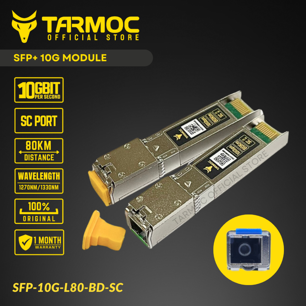Tarmoc SFP-10G-L80-BD-SC | SFP+ 10G BIDI 80KM SC | SFP+ 10G 80KM Single Mode