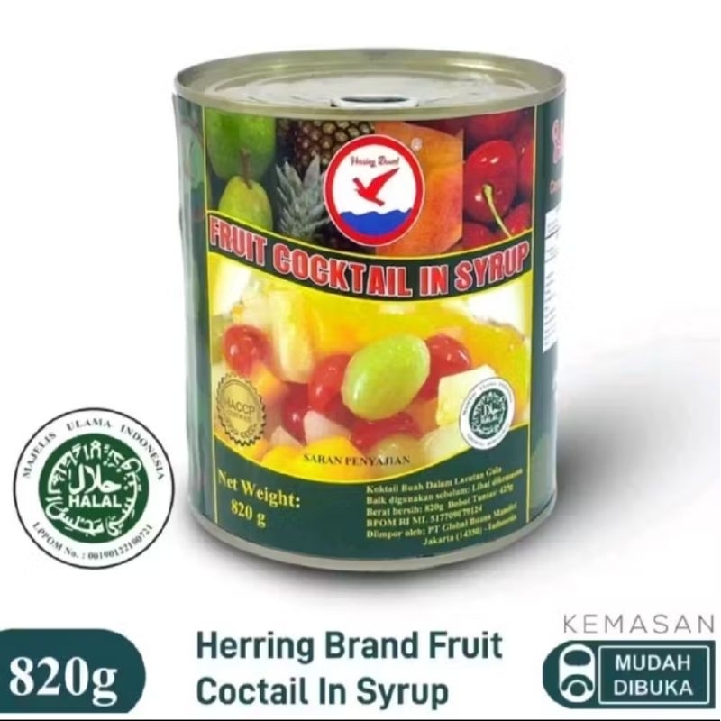 

Herring Brand Fruit Cocktail in Syrup Buah Campur Kaleng 820gr
