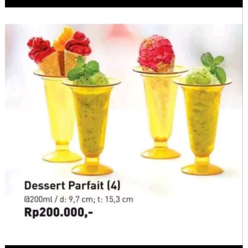Dessert parfait Tupperware / wadah dessert gelas dessert cup ice cream