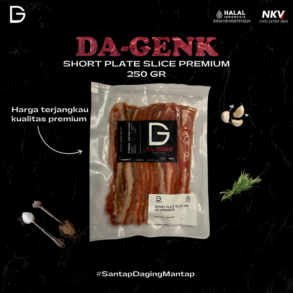

short plate slice premium 250 gr