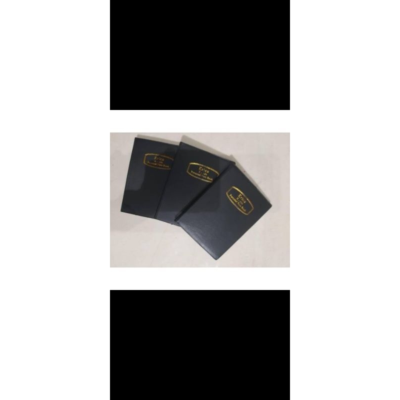 Buku Saku Hitam Kertas Tebal 3 pcs