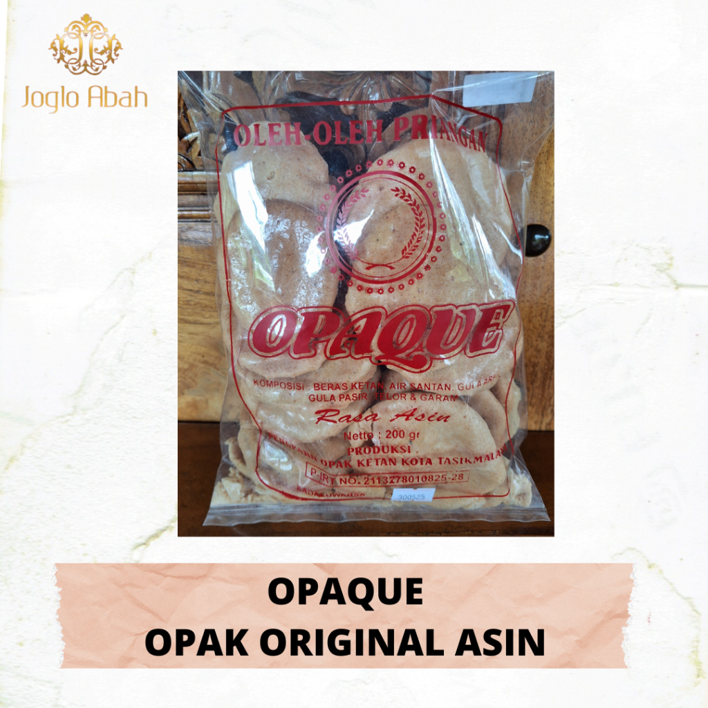 

Opaque - Opak Rasa original / Asin - Joglo Abah