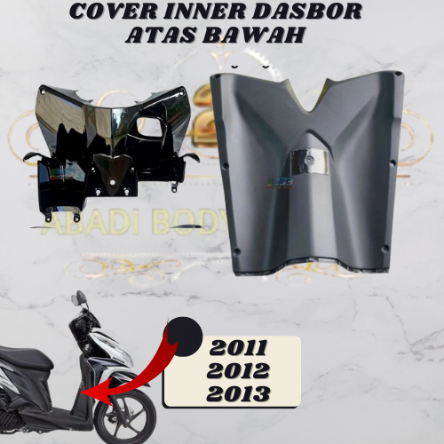 cod - cover kontak inner dasbor lower vario 125 old teckno kzr  2012 2013 2014 hitam original