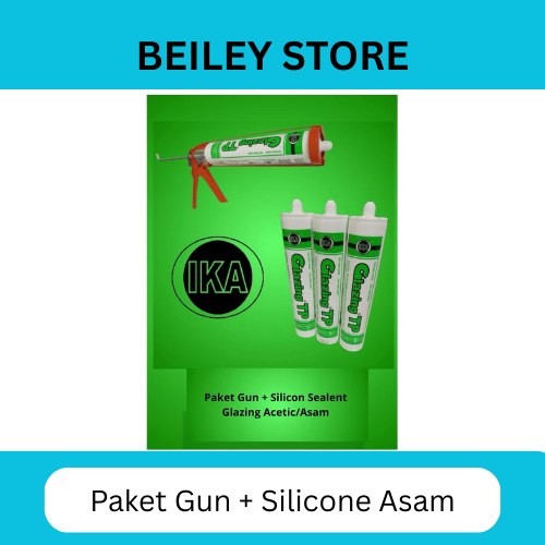 Lem Sealent/Lem Kaca Glazing Acetic Asam + Gun