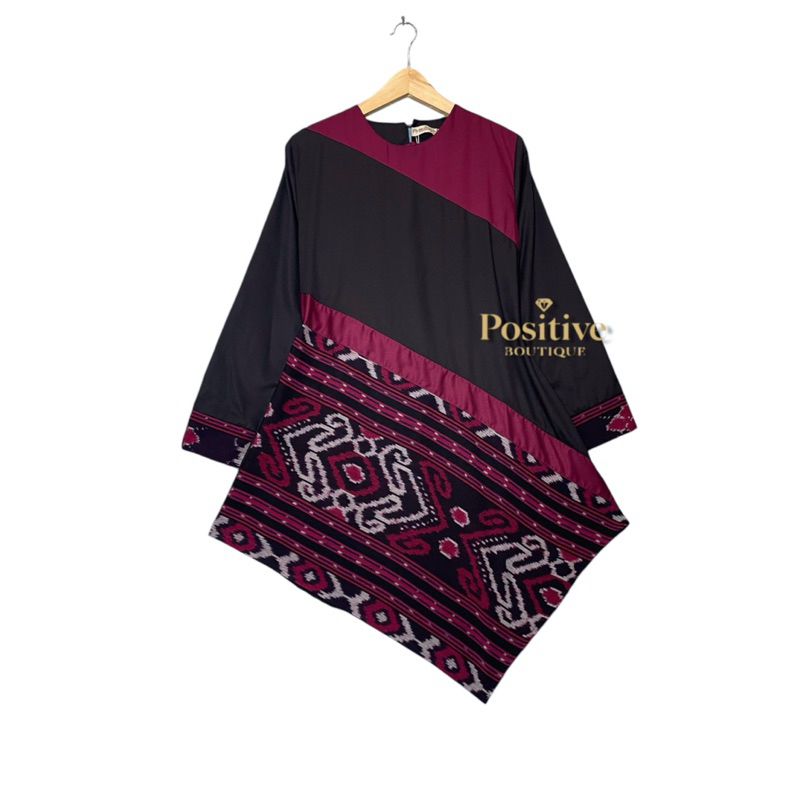 kemeja kombinasi tenun ( B07) by positive boutique