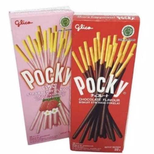

POCKY MINI HALF 22 GRAM COKLAT STRAWBERRY CHOCOLATE MAKANAN RINGAN CEMILAN ANAK