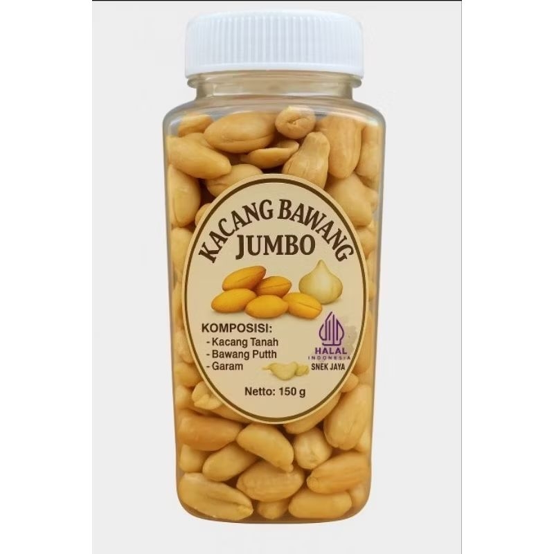 

Kacang Bawang Jumbo Asin Gurih – Botol Premium 150g | Renyah & Lezat!
