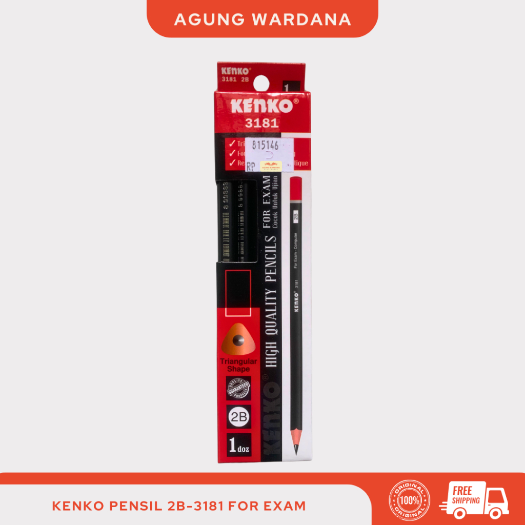 

KENKO PENSIL 2B-3181 FOR EXAM ISI 12 PCS