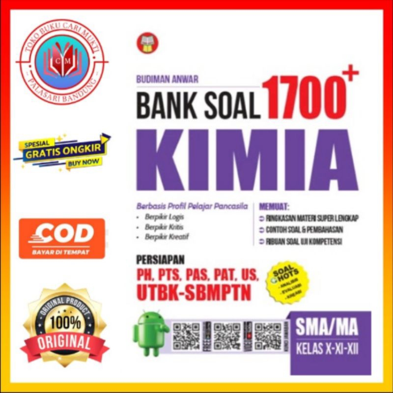 YRAMA WIDYA BUKU BANK SOAL 1700 + KIMIA UNTUK SMA/MA KELAS X.XI.XII.KURIKULUM 2013