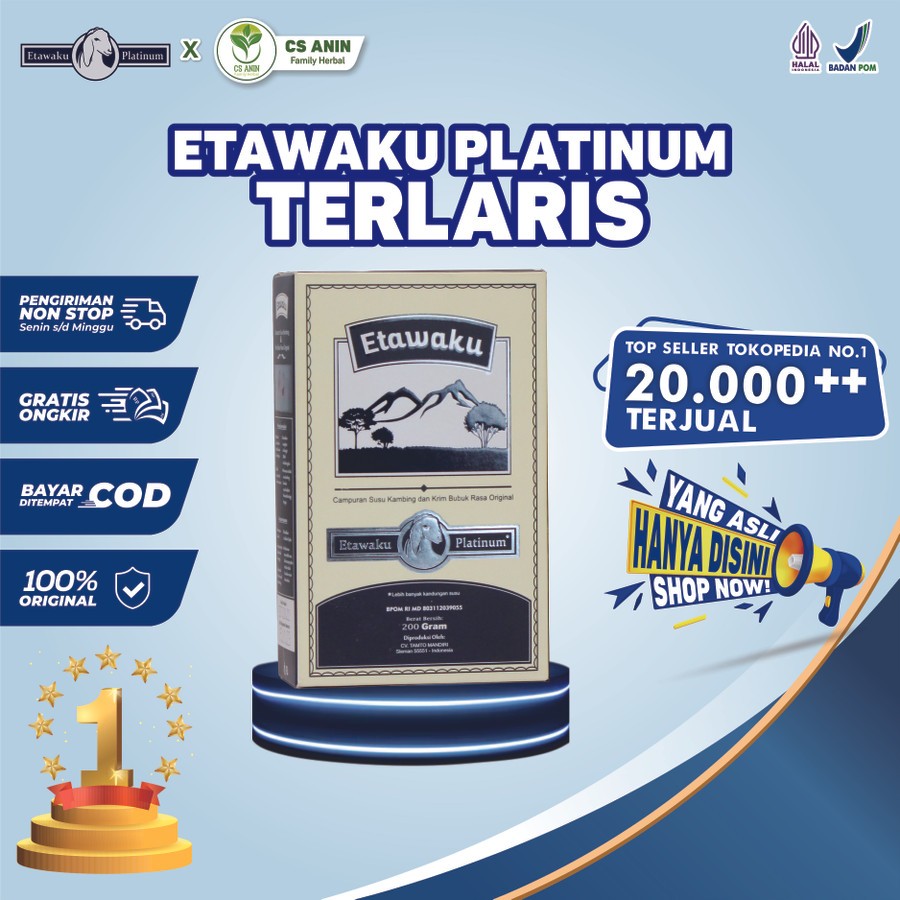 

ETAWAKU PLATINUM - SUSU KAMBING BUBUK ORIGINAL UNTUK MASALAH PERNAFASAN DAN SENDI
