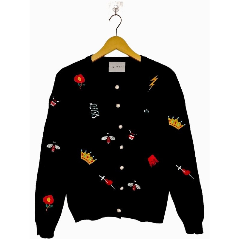 Cardigan Gucci Tebal Hitam