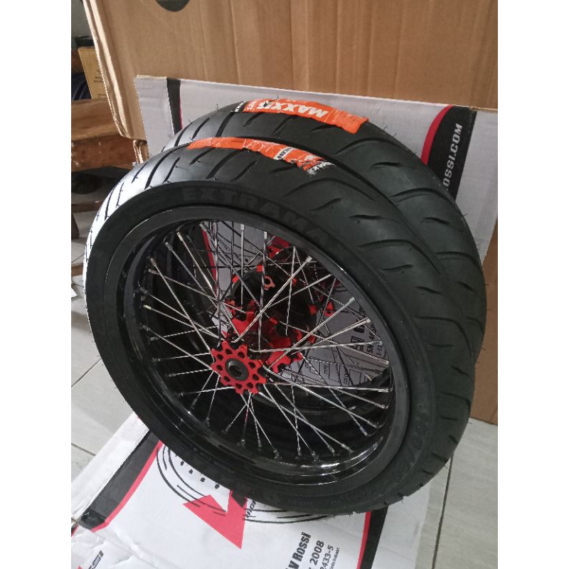 PAKET BAN SUPERMOTO CRF 150L 300/350 TINGGAL PASANG